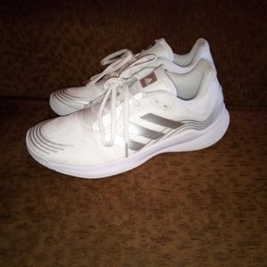 size 9.5, adidas, white